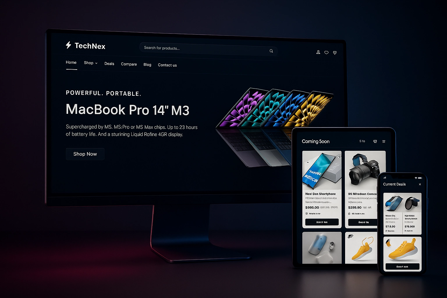 E-commerce Mobile Store Website